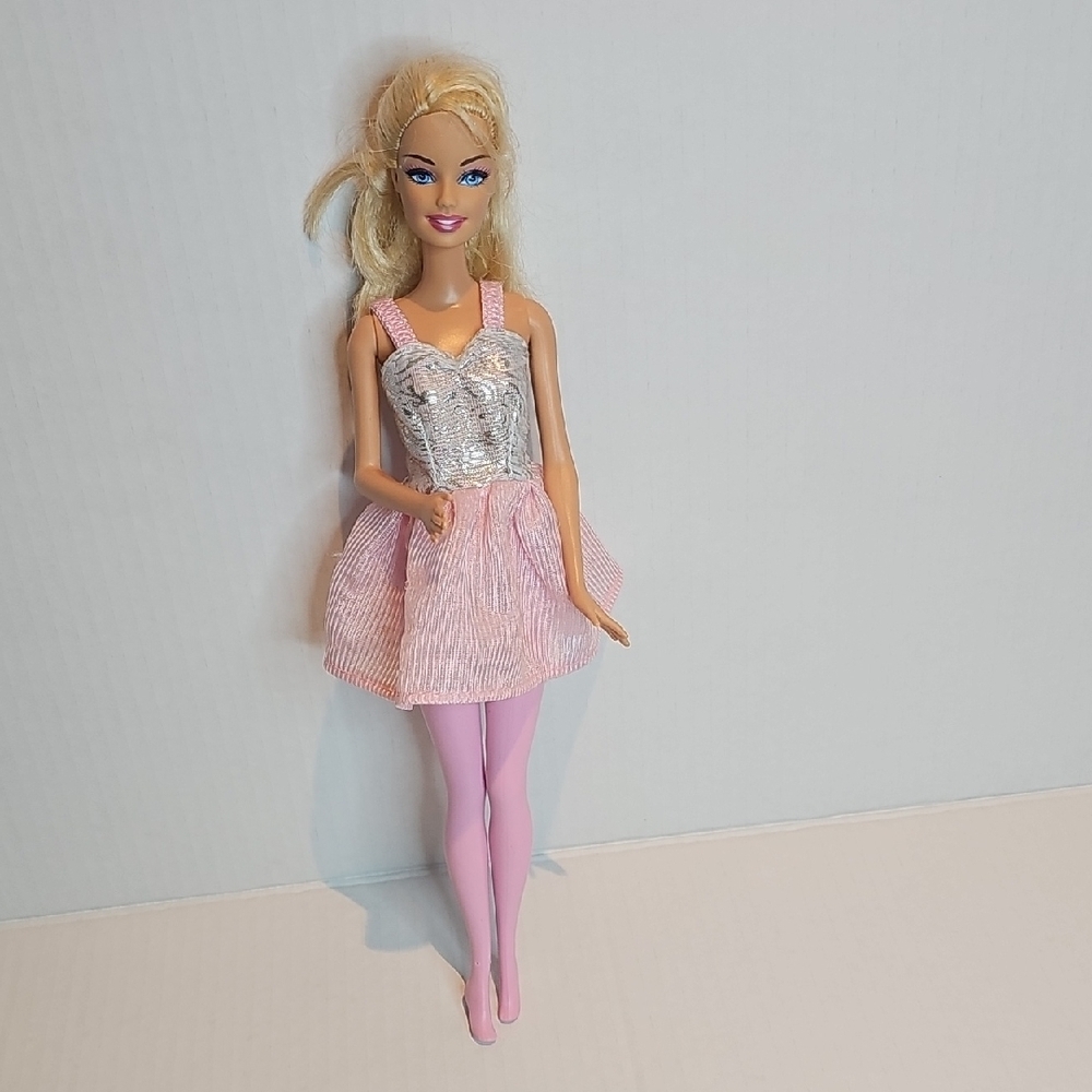 Barbie Doll with Pink and Silver Dress